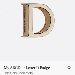 My ABCDior Letter R and D Badge